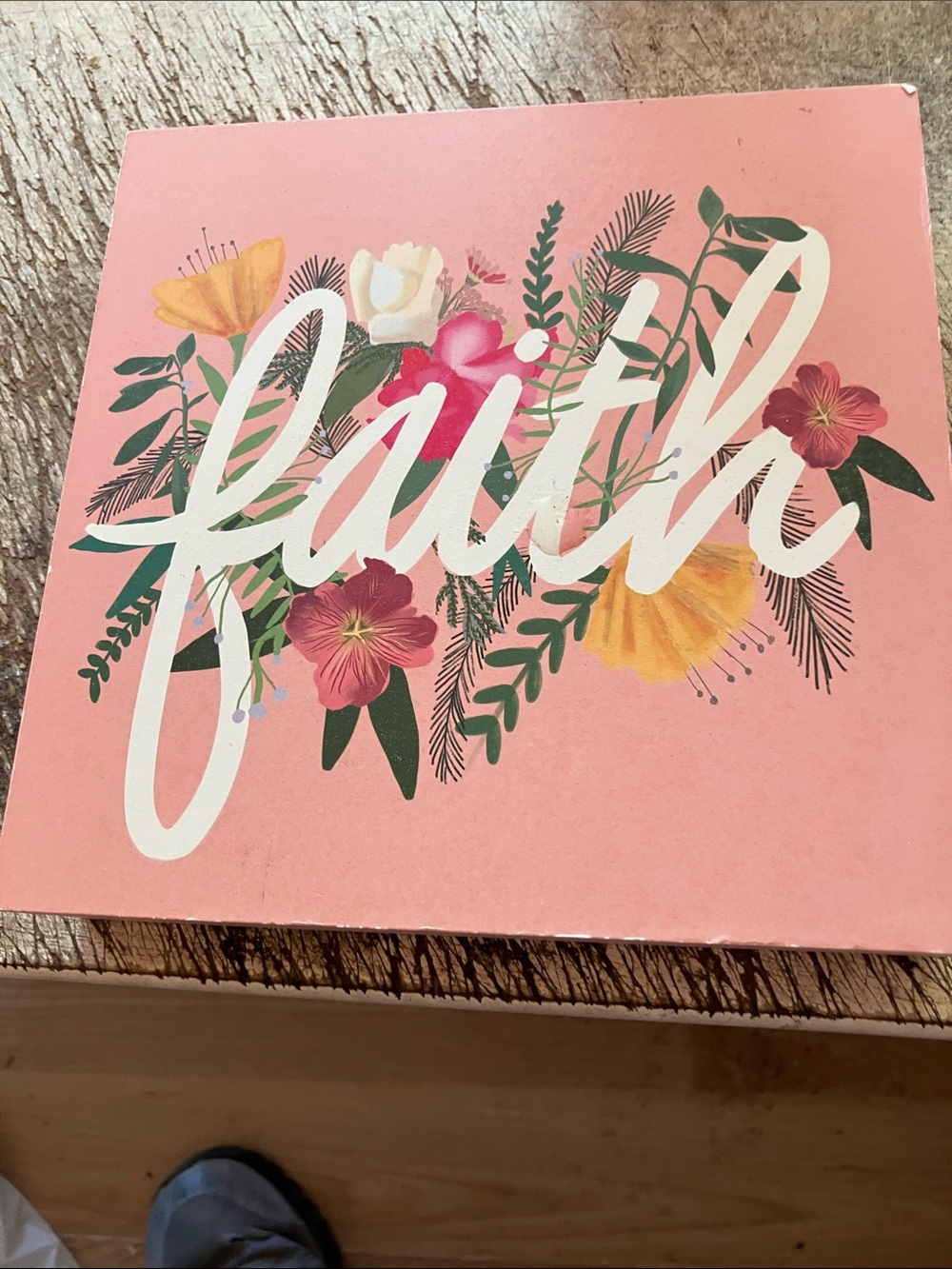 Hobby Lobby Pink Faith Floral Wall Art